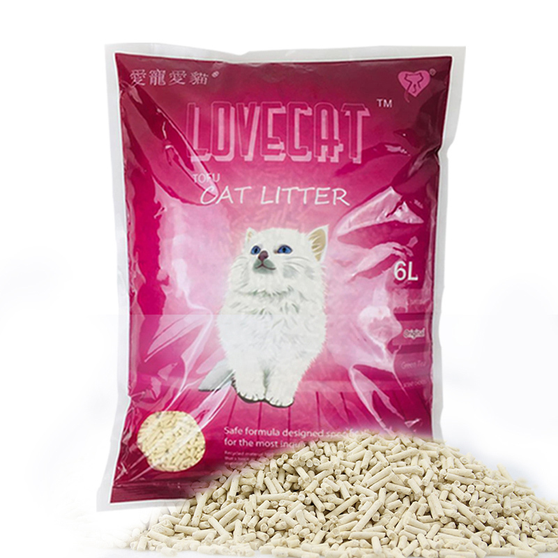 love cat爱宠爱猫猫砂豆腐砂原味豆腐猫砂结团除臭猫砂猫沙6L
