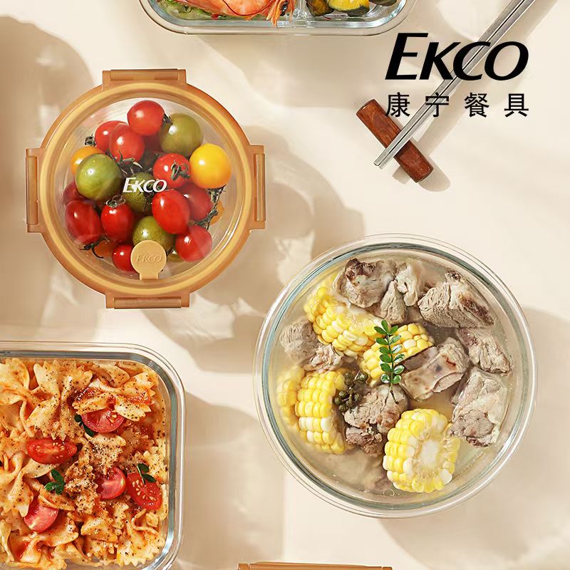 康宁玻璃保鲜盒 微波炉专用饭盒 圆形泡面碗汤粥盒 大汤盒950ml 1个高清大图