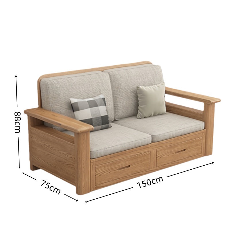 智叶舟沙发双人位150*75*88cm张高清大图