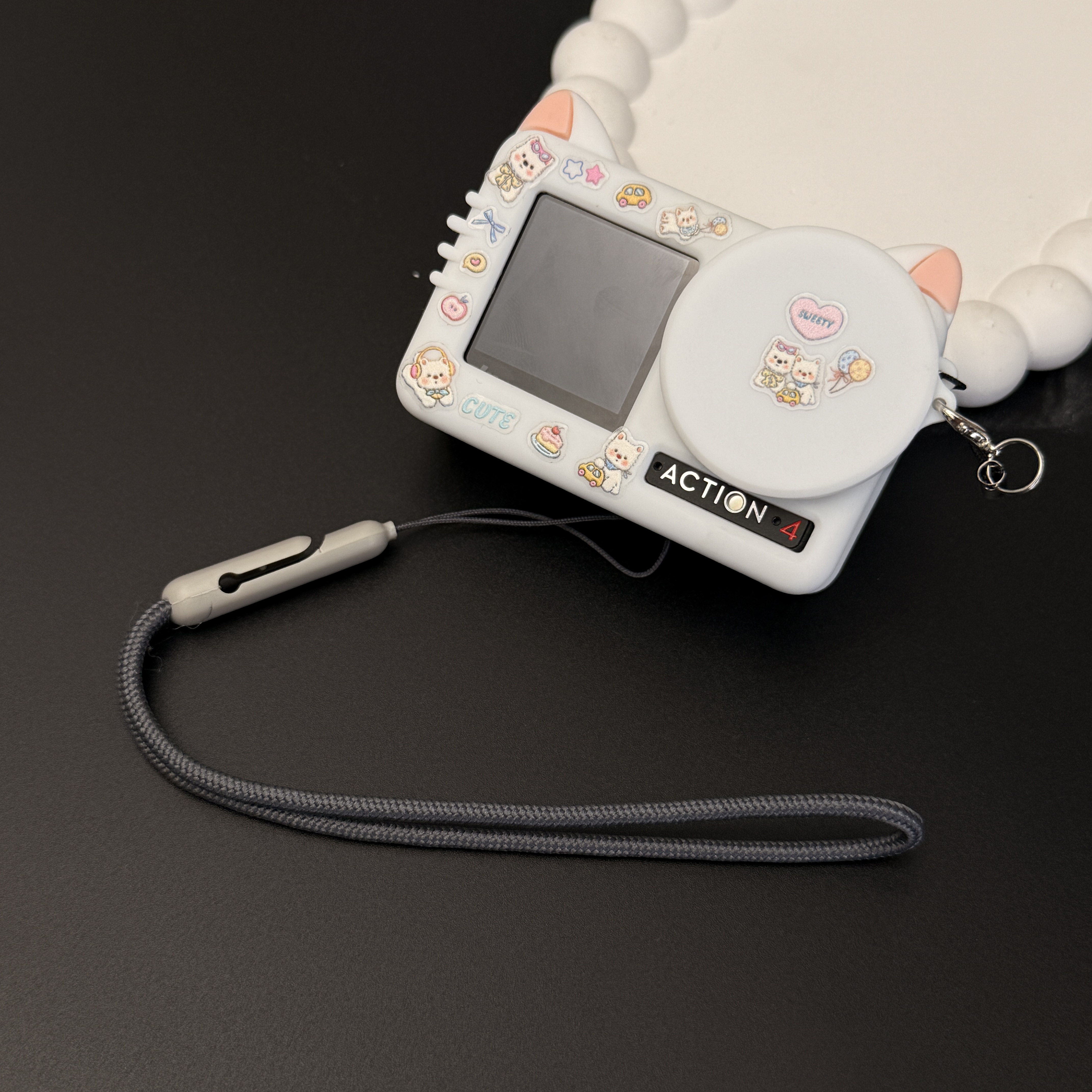 适用小天才电话手表表带Z10/Z9可爱挂脖Z11新款Z8Z7S保护套3139B 标准白 .