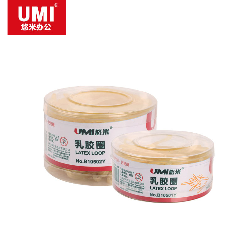 悠米 橡皮筋100g(筒装) B10502Y 黄 3筒装