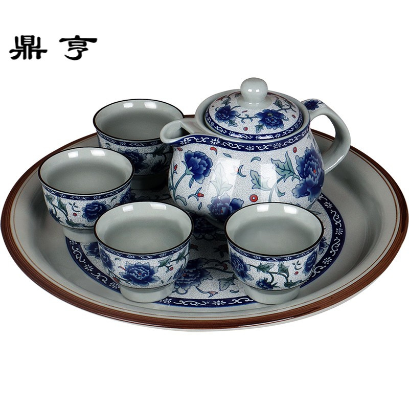 鼎亨景德镇青花瓷陶瓷茶壶过滤单壶大号功夫茶具容量家用泡茶水壶