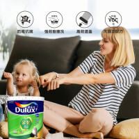 多乐士(dulux)金装第二代五合一无添加 内墙乳胶漆 油漆涂料 墙面漆A8154白色15L