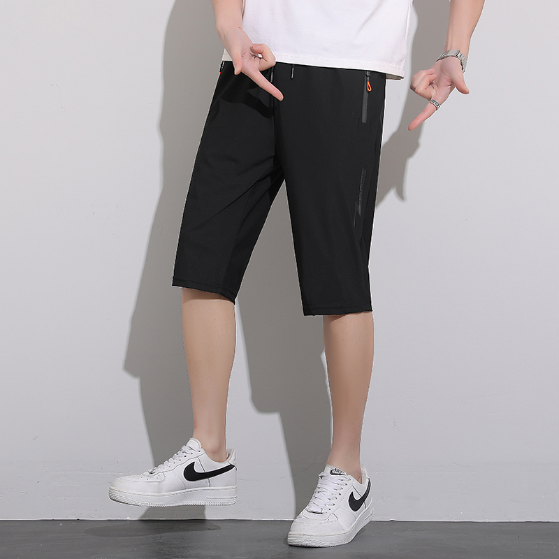 伊夫狼爪yifulangzhua夏季冰丝七分裤男士薄款跑步运动短裤宽松速干