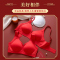 浪莎本命年属龙红色无痕内衣女小胸聚拢新娘结婚礼物无钢圈文胸罩