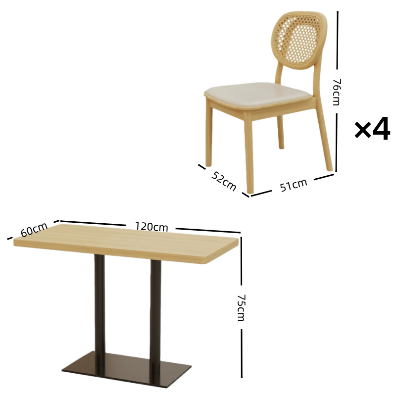 璎蕙 餐桌1桌2椅 套高清大图