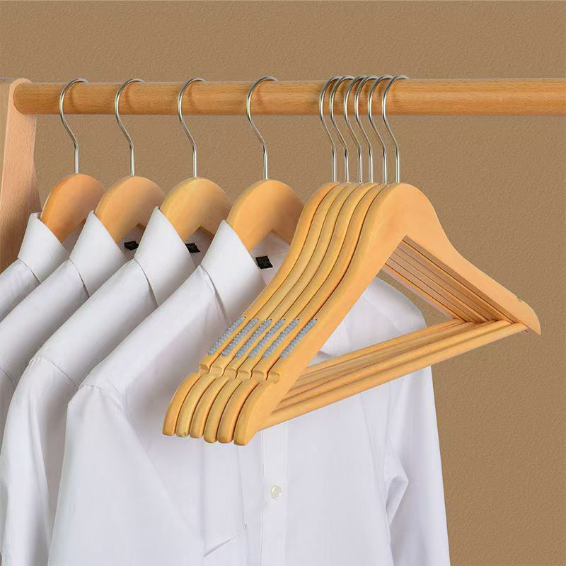 山之只 木质防滑衣架 44.5cm 个高清大图