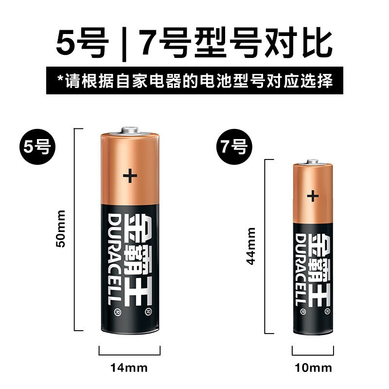 金霸王(Duracell) 5号8粒+7号8粒1.5V 数码电池 适用于计算器遥控器儿童玩具电子指纹门锁体重秤