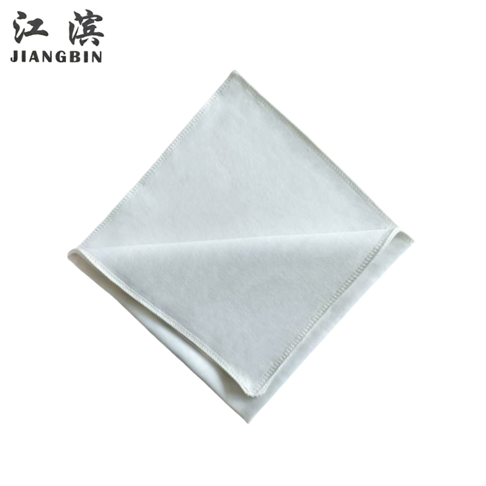 江滨 纯棉包边方巾布 460mmx460mm 块高清大图