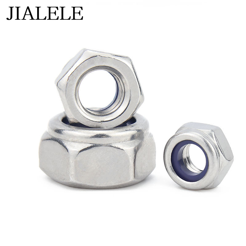 JIALELE碳钢自锁螺母 银色 M10