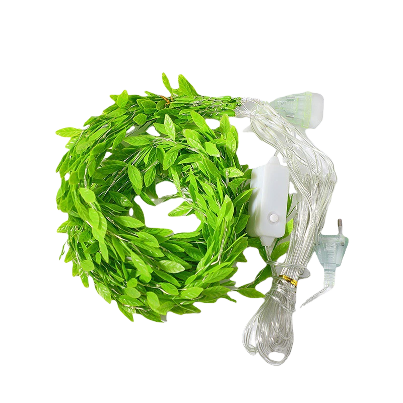 日目 仿真柳叶串灯藤条灯串 4m*60cm 件高清大图