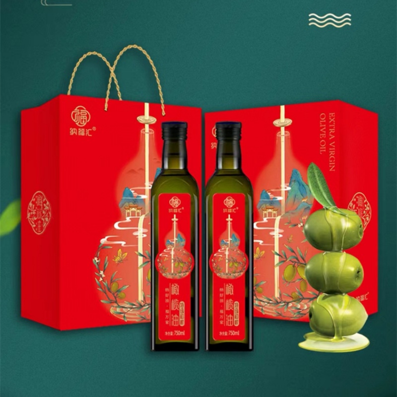 纳福汇特级初榨橄榄油礼盒 750ml*2 物理压榨高清大图