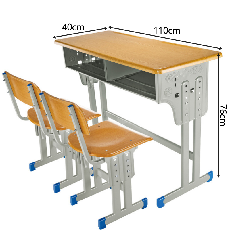 豫龙都 学习桌椅双人套