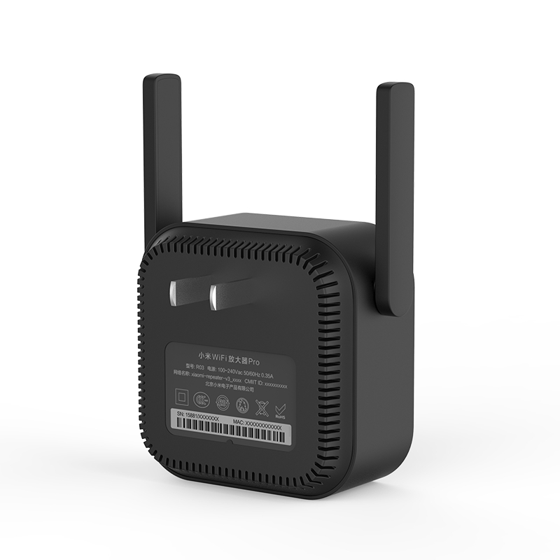 小米(mi) 家用无线WiFi放大器Pro网络扩展器 黑色高清大图