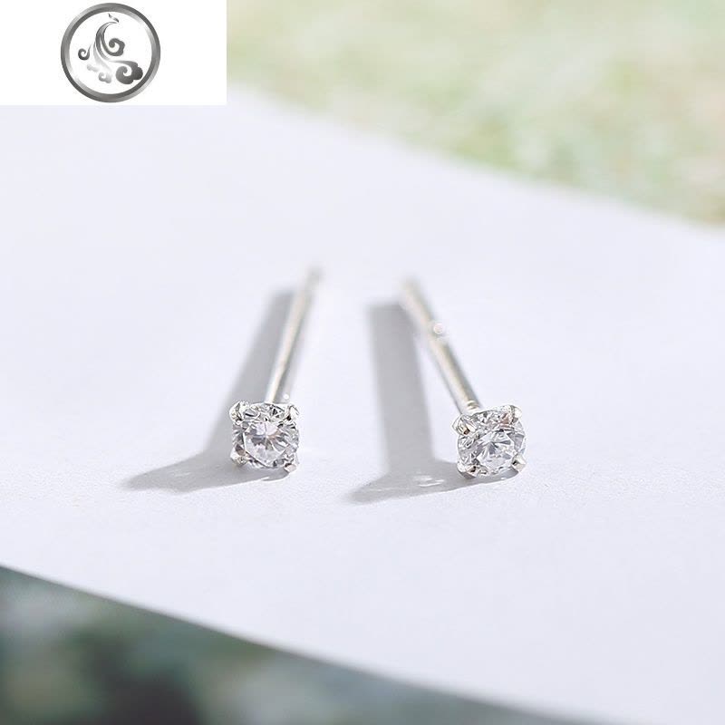 925纯银迷你耳钉 超小精致日韩版简约耳骨钉学生养耳洞耳饰女 JiMi图片