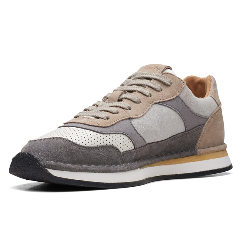 clarks其乐craftrunlace艺动复古系列运动休闲鞋灰色261692317