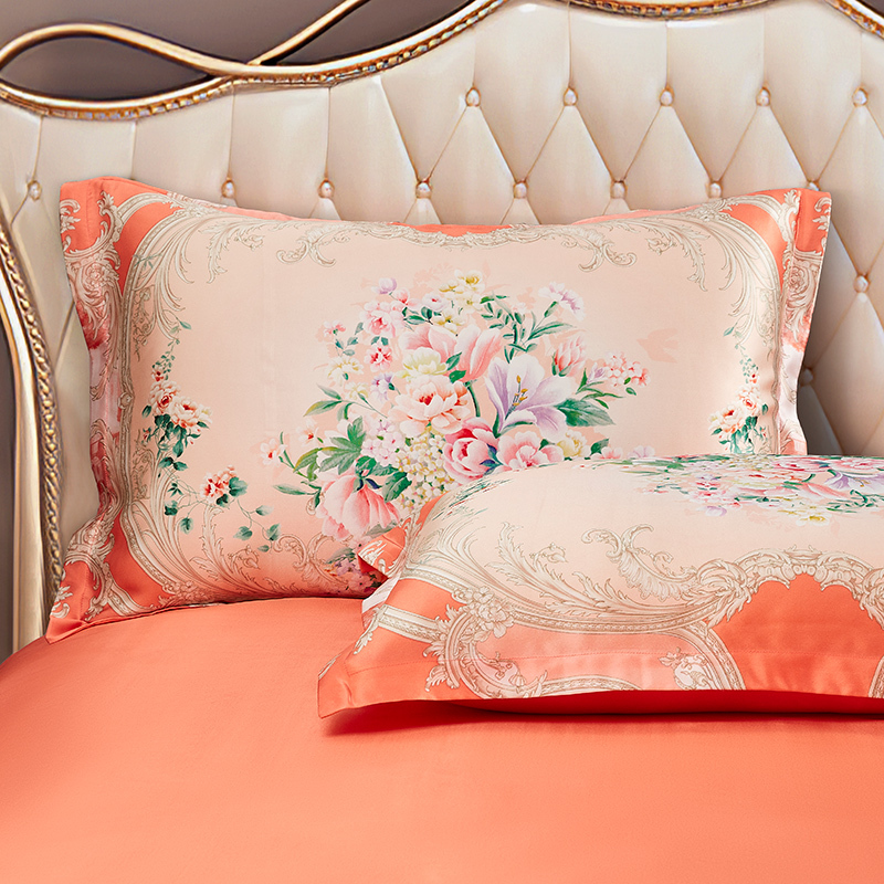 丝煌真丝枕套双面桑蚕丝枕头套夏季数码喷绘婚庆丝绸枕套单人