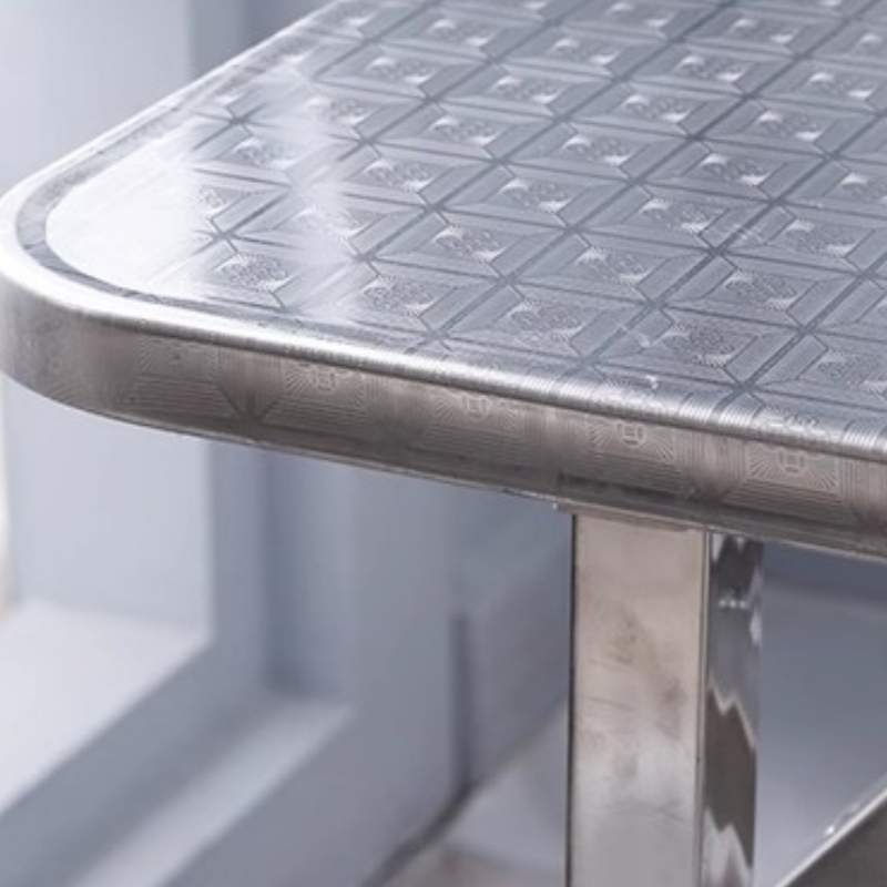 伟樽不锈钢折叠桌120*120*72cm张高清大图