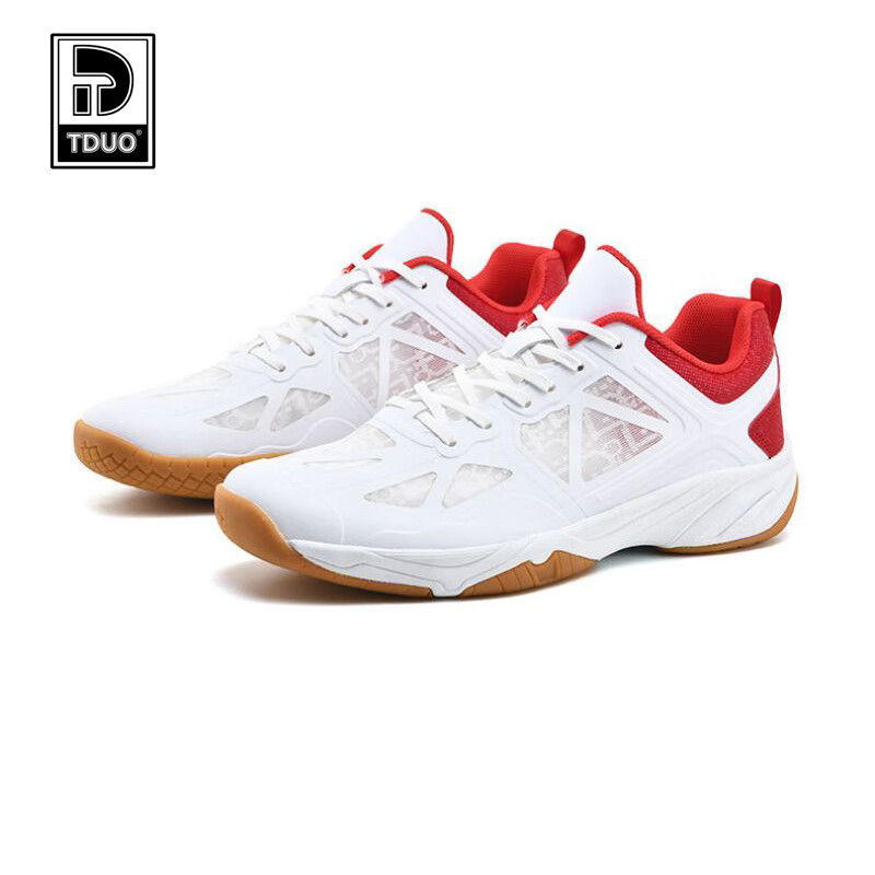 TDUO羽毛球鞋F2 双 白红 39码