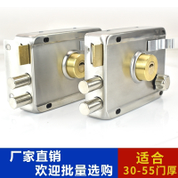 外装门锁室内房门锁老式门锁木门铁门锁老式房门锁防盗门锁芯大门 35-50mm 通用型 带钥匙 右开+带边+铜头（铜舌）