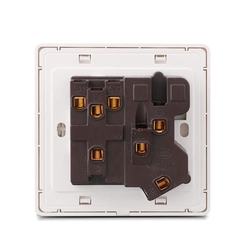 86型暗装墙壁开关插座面板二开五孔单控2开5孔带双开双联电源插座