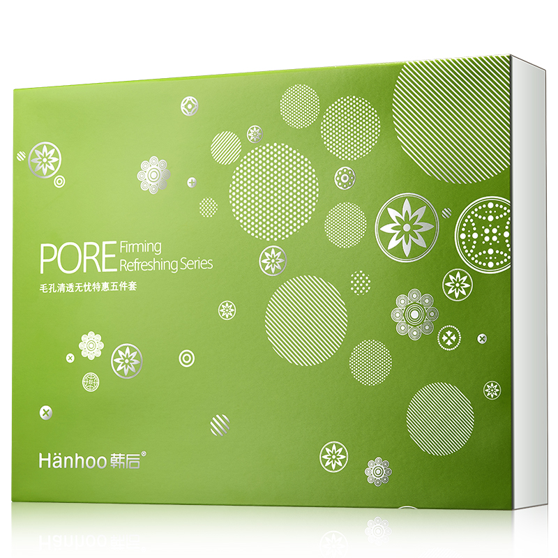 韩后(Hanhoo)毛孔清透无忧5件套护肤礼盒清爽;修护;去角质;保湿补水;滋润营养1高清大图