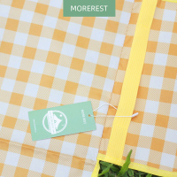 MOREREST户外露营双人野营沙滩露营垫方格黄MX-050(100*150)
