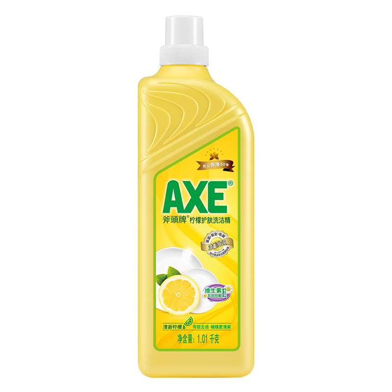 AXE斧头牌柠檬除菌洗洁精1.01kg*4瓶装蔬果洗涤碗剂家庭装高清大图