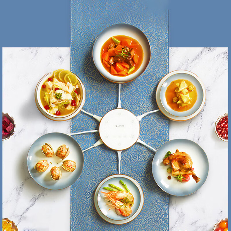 艾美特分体式暖菜板EHF01高效导热均匀受热耐用材质轻松清洁省时省力