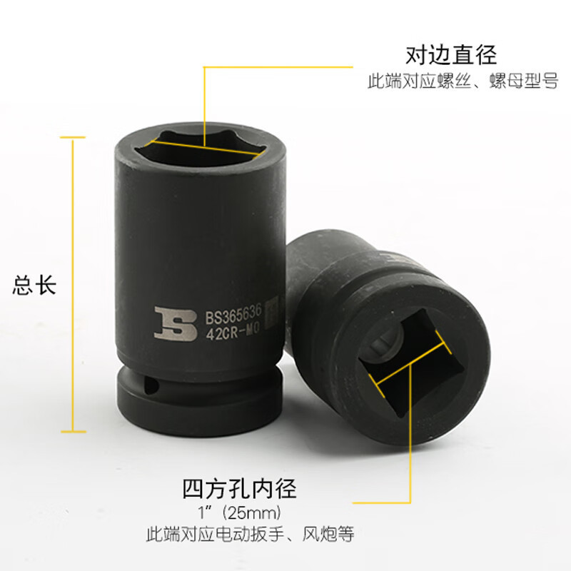 波斯 BS365641 25mm系列风动长套筒41mm GFKJDX高清大图