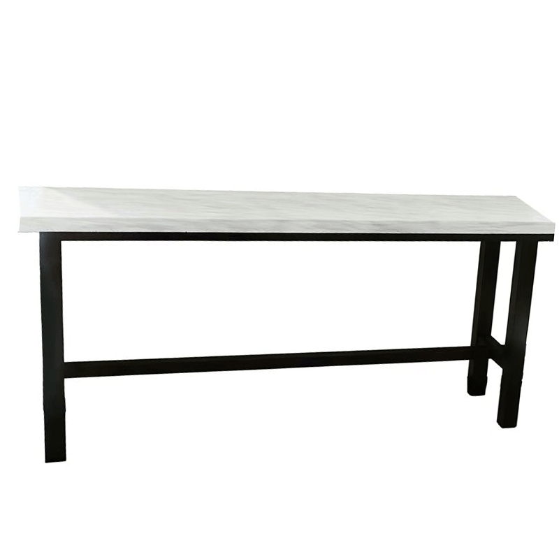 华夏京铁城 高脚桌 岩板台面钢制脚架 米高清大图