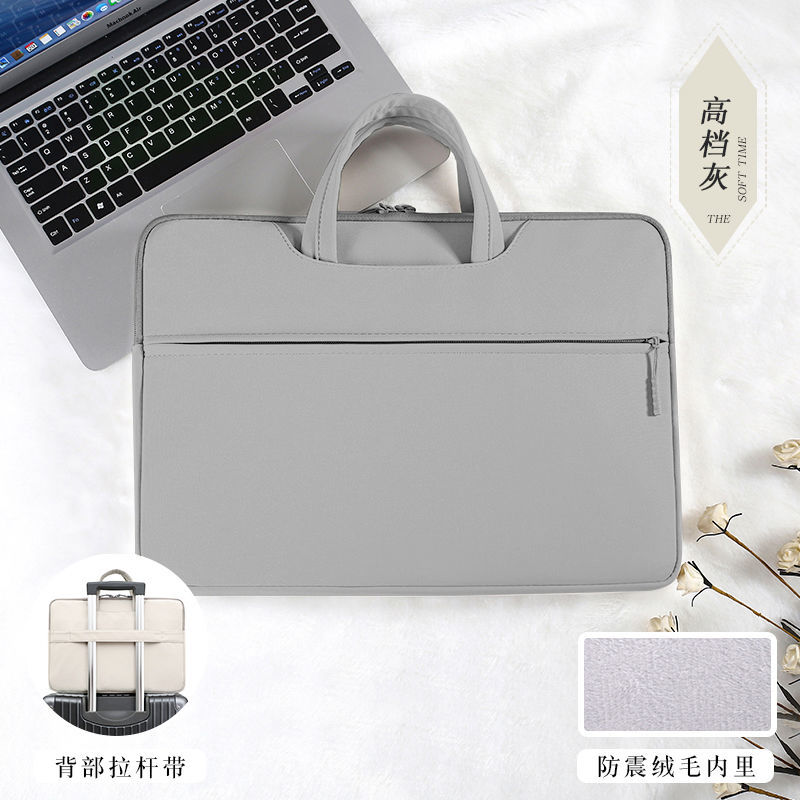 新款简约matebook14笔记本内胆包苹果电脑包保护套女适用联想小新 高档灰色 11-12寸（13.3寸轻薄款可选