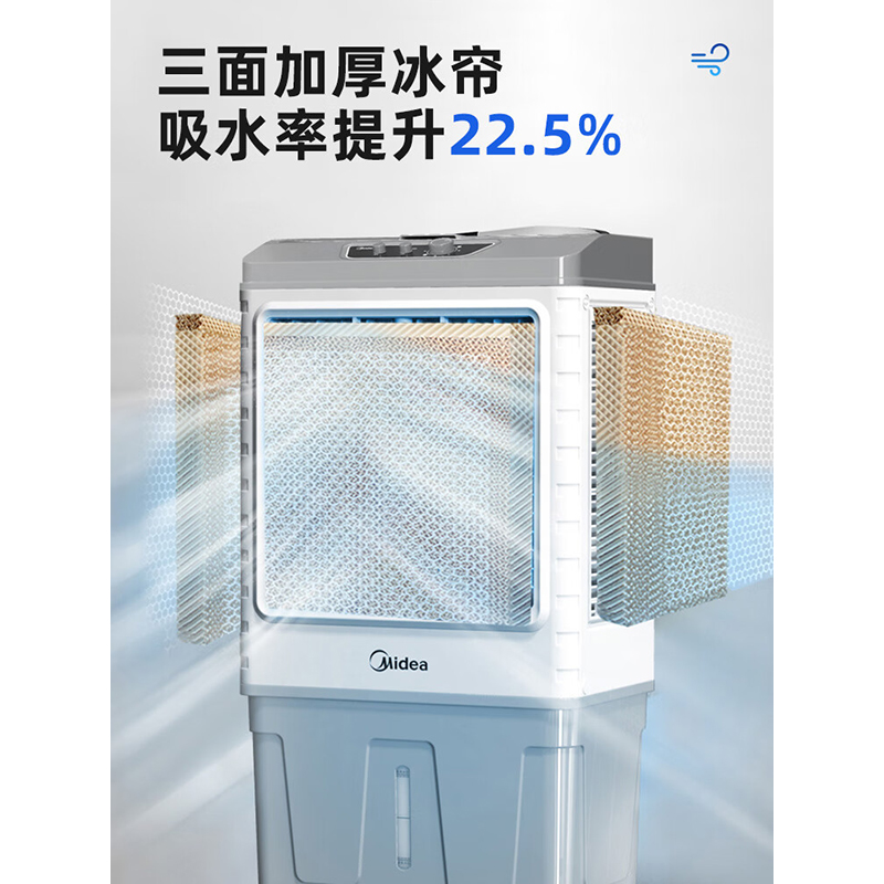 美的(Midea)空调扇工业冷风机冷风扇强力制冷水冷空调加冰块商用冷气机大面积超强风车间降温水冷机 AC400-20B高清大图