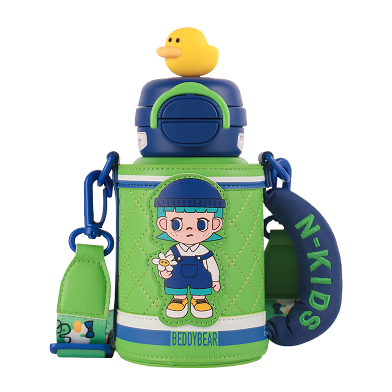 杯具熊 开口笑RT111-600 保温杯 600ml 绿色