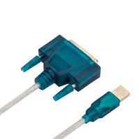 晶华 USB转DB25并口打印线 USB转并口转接线 USB2.0转老式25孔打印机连接线蓝色1.5米 Z159