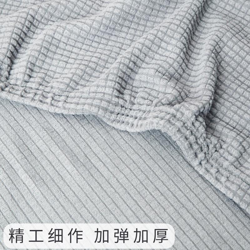 萬能全盖沙发床套简易折叠无扶手弹力沙发套罩布艺全包通用套子 松柏绿 适合150-190厘米长沙发床套高清大图