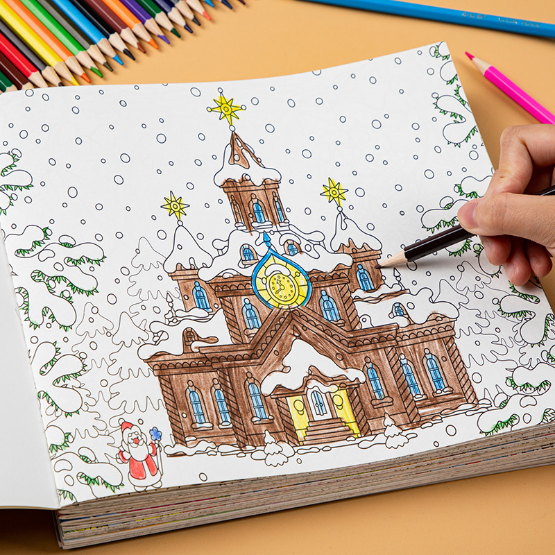 [正版]秘密花园涂色书大人涂画填色本成人孕妇减压解压绘本画画书小