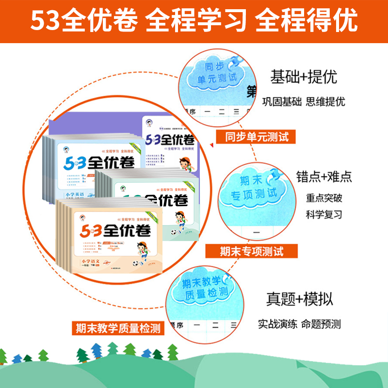 语文 人教版 二年级下 [正版]2024秋53全优卷二年级上册下册一年级三四五六年级语文数学英语试卷测试卷期末冲刺人教版