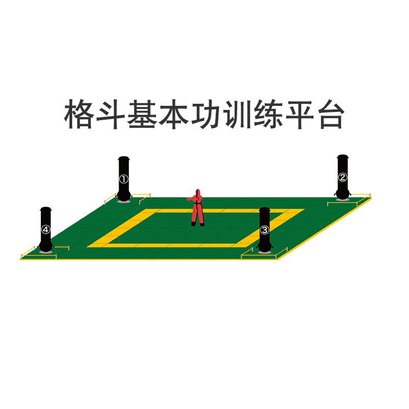 LJYZN-C1563不倒翁搏击格斗训练考核系统智能格斗机器人连贯考核感应款智能格斗基本功训练考评系统腿法肘法考核高清大图