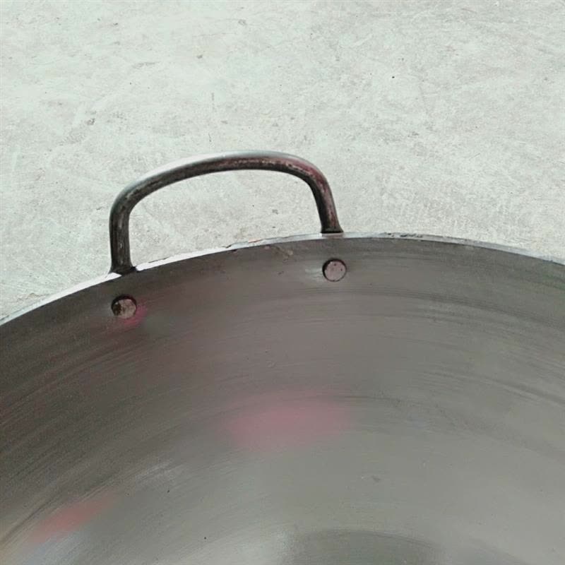 传统炒锅铁锅无涂层不粘锅圆底燃气灶家用爆炒老式炒菜|40cm图片