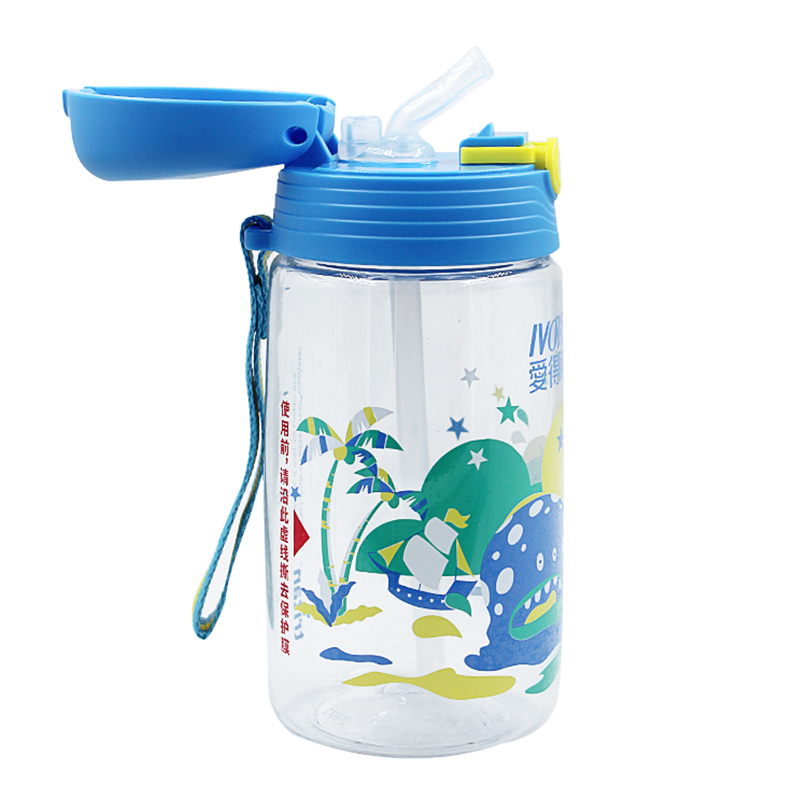 爱得利ivorytritan特丽透弹跳吸管杯水杯400ml蓝色