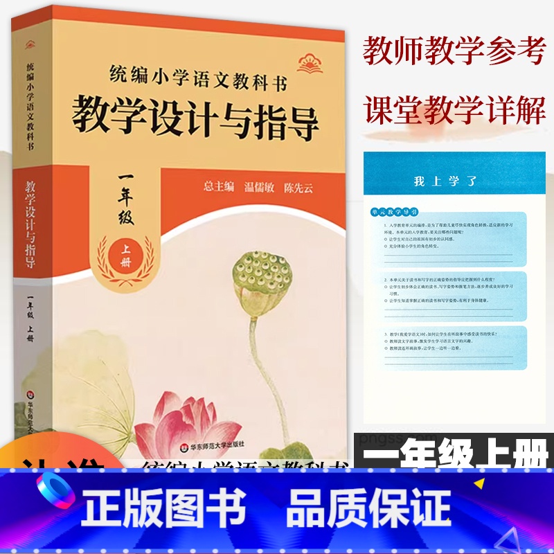 教学设计与指导【一年级上册】语文 【正版】2024统编小学语文教科书教学设计与指导一1年级上册人教版语文教案板书设计温儒