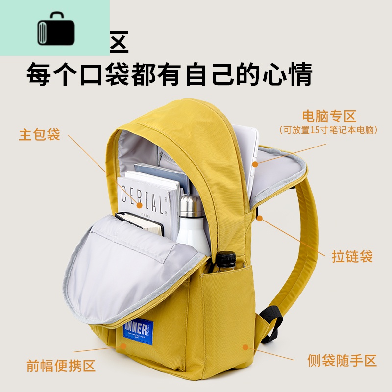 旅行背包高中行李双肩出差旅游中学生初中生书包女超大容量电脑包NEW LAKE女士双肩包高清大图