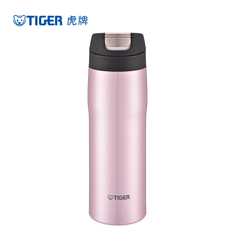 虎牌(tiger)保温杯MJC-A048 粉色304不锈钢保温杯 单手易开水杯安全锁设计杯子480毫升