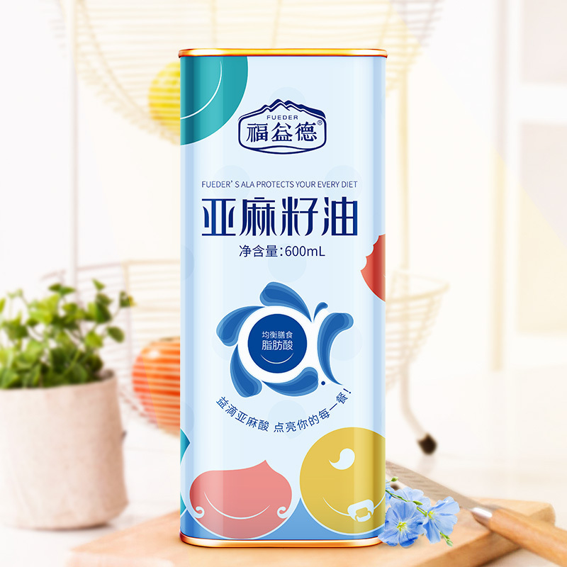 SNWQ福益德亚麻籽油一级冷榨食用油600mL