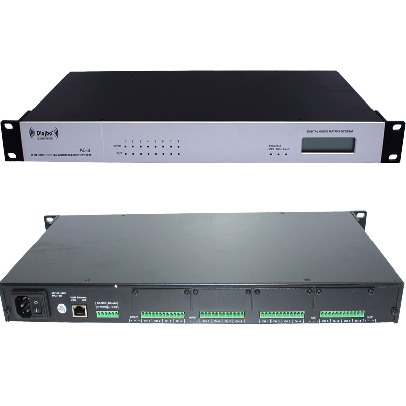迪玠宝（DISJBO）AC-3 8进8出数字音频处理器 会议室 舞台