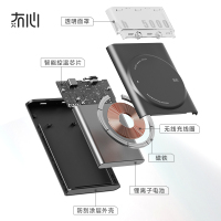 冇心磁吸充电宝无线Magsafe超级PD快充适用13苹果12promax小米华为便携小巧大容量移动电源T57-余温粉