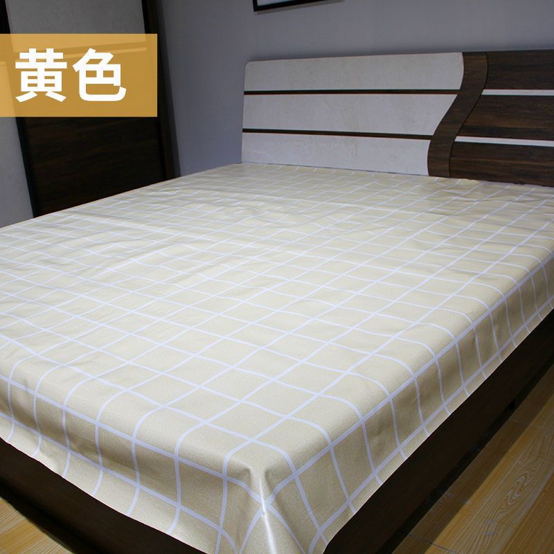 黄色格子 1米*1米 油布床上铺炕婴儿隔尿垫防水免洗防滑油布家用铺炕
