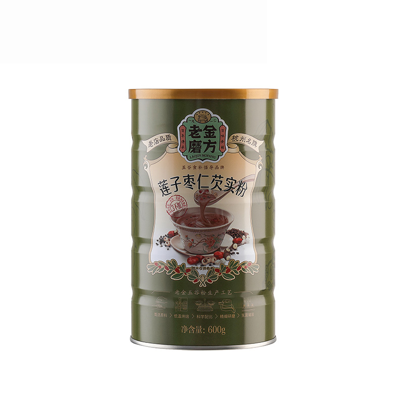 老金磨方莲子枣仁芡实粉600g茯苓粉酸枣仁粉黑芝麻黑豆粉 五谷营养代餐[疫区不发货]