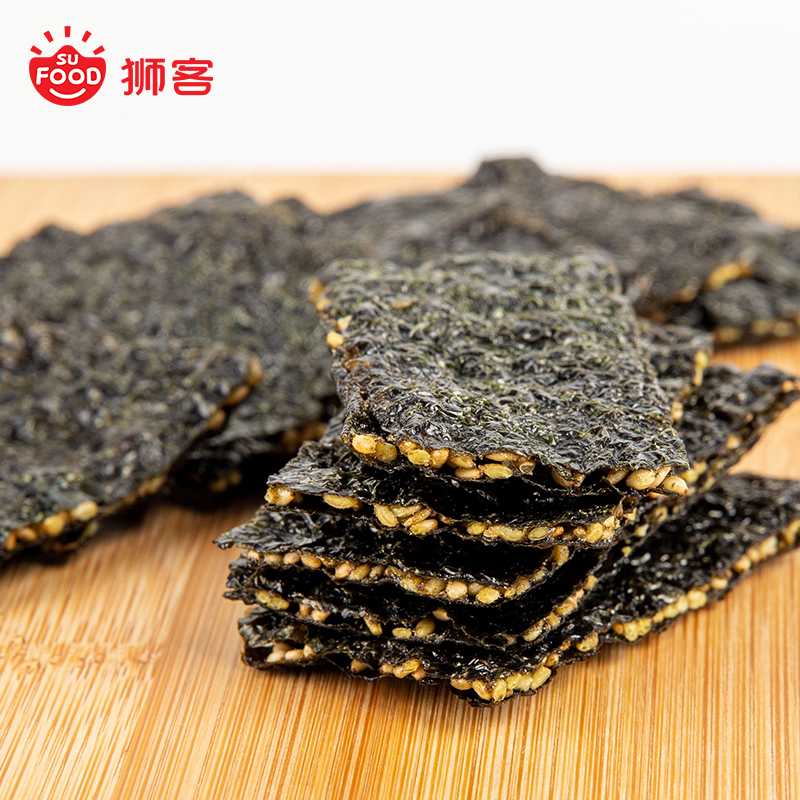狮客[苏宁自主品牌]夹心海苔礼包装海味零食36g[必拼]